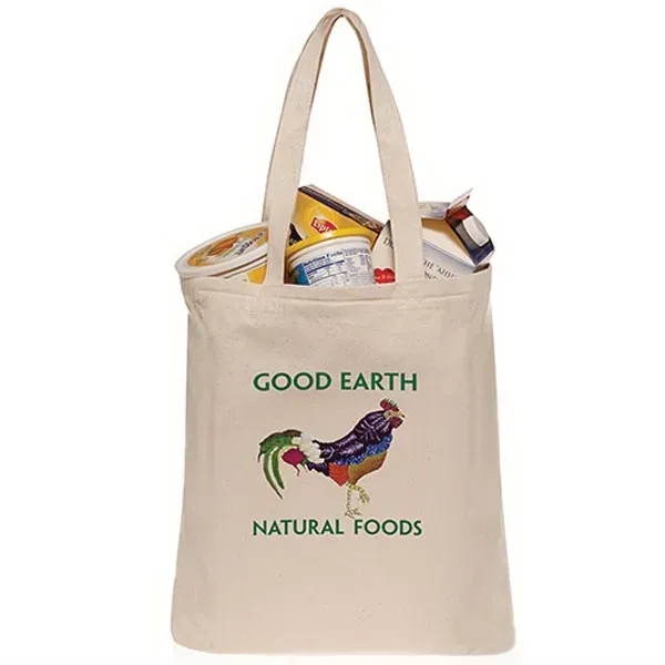10oz Canvas Grocery Bags with 22" Handles - Image 1