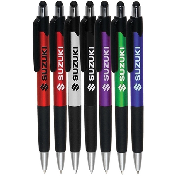 Plastic Pen with Touch Screen Stylus - Image 1