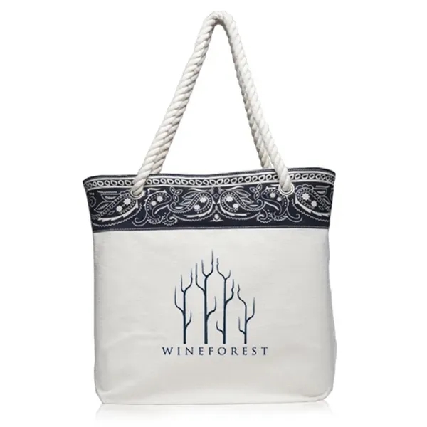 Paisley Pattern Canvas Tote Bags - Image 1