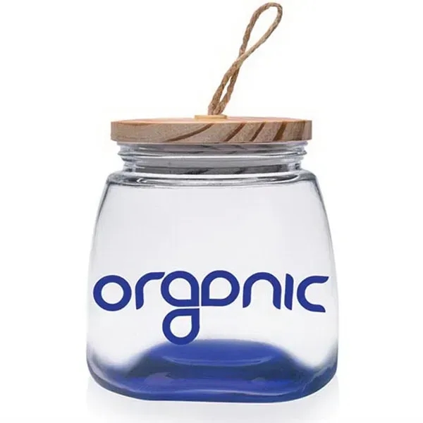 64 oz. Glass Candy Jars with Suction Wooden Lid - Image 2