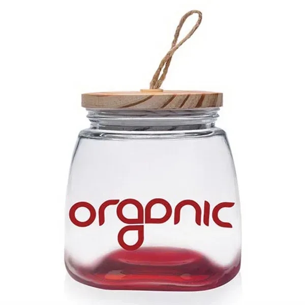 64 oz. Glass Candy Jars with Suction Wooden Lid - Image 8