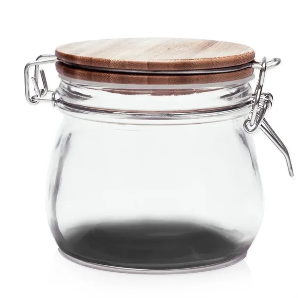 16 oz Glass Candy Jars with Wire Wooden Lids - Image 10