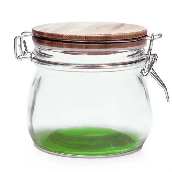 16 oz Glass Candy Jars with Wire Wooden Lids - Image 13