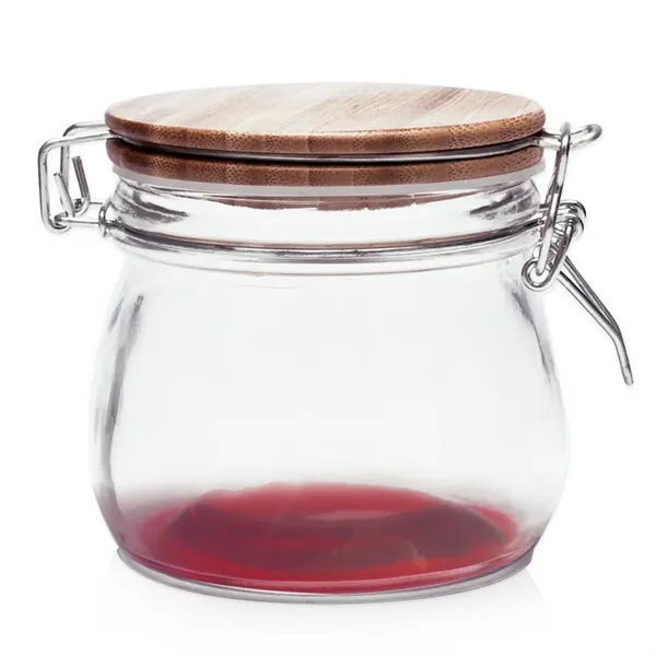 16 oz Glass Candy Jars with Wire Wooden Lids - Image 16