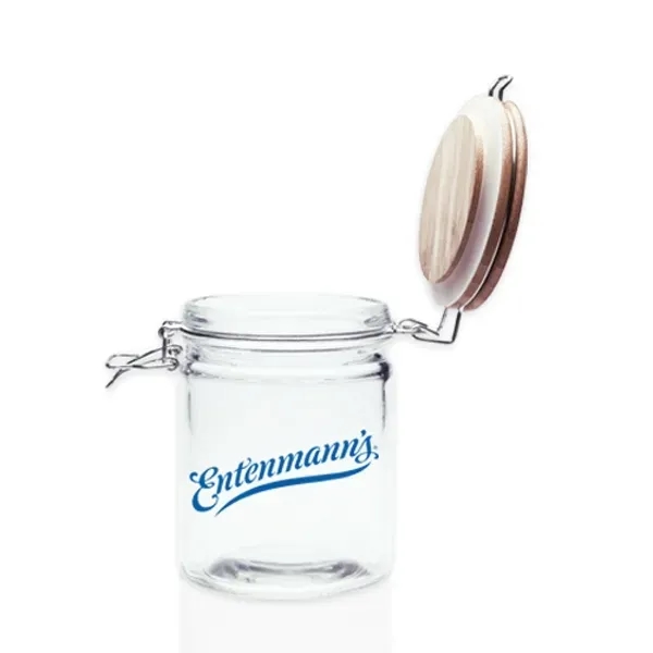22 oz. Candy Jars with Hinged Wood Lids - Image 5