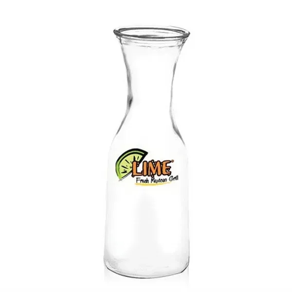 34 oz. Clear Glass Carafes - Image 1