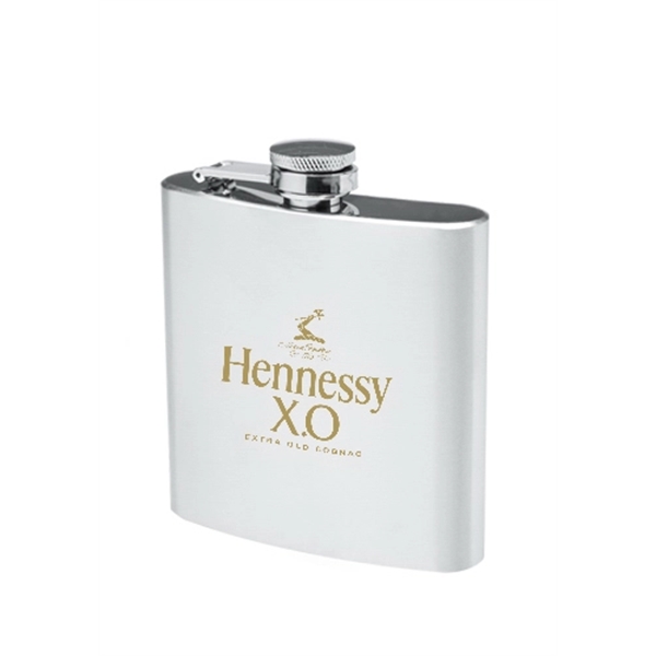 6 oz. Murano Stainless Steel Hip Flasks - Image 1