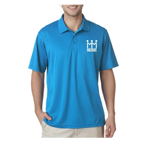 UltraClub® Men's Cool & Dry Mesh Pique Polo Shirt - Image 4