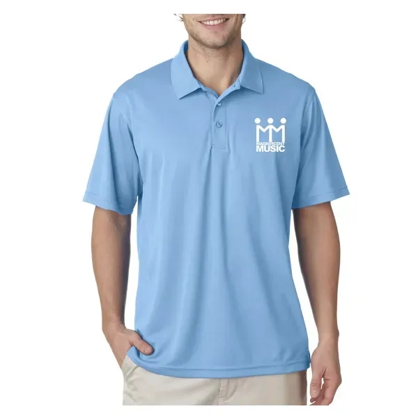 UltraClub® Men's Cool & Dry Mesh Pique Polo Shirt - Image 6
