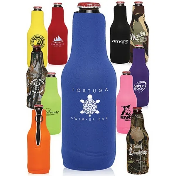 Neoprene Zippered Bottle Coolies - Image 1
