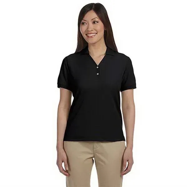 Devon & Jones Ladies' Short-Sleeve Y-Collar Polo Shirt - Image 2