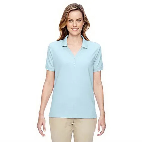 Devon & Jones Ladies' Short-Sleeve Y-Collar Polo Shirt - Image 3