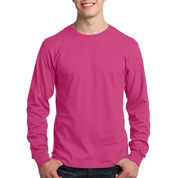 Personalized Port & Company® Long Sleeve Cotton T-Shirt - Image 33