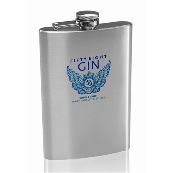 9 oz. Homer Stainless Steel Hip Flask - Image 3