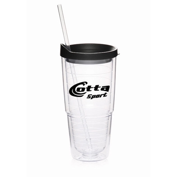 24 oz. Double Wall Solid Clear Orbit Acrylic Tumblers - Image 2