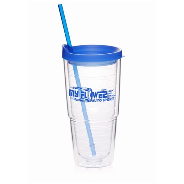 24 oz. Double Wall Solid Clear Orbit Acrylic Tumblers - Image 3