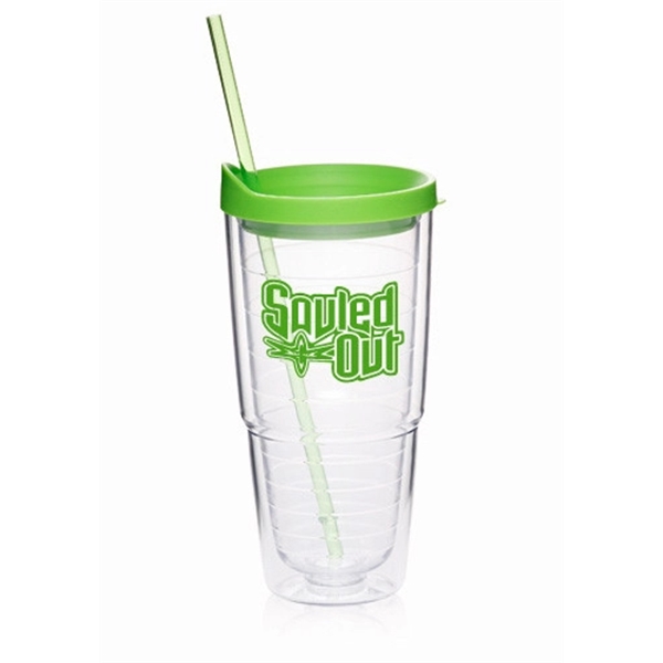 24 oz. Double Wall Solid Clear Orbit Acrylic Tumblers - Image 4