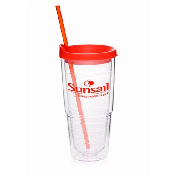 24 oz. Double Wall Solid Clear Orbit Acrylic Tumblers - Image 5
