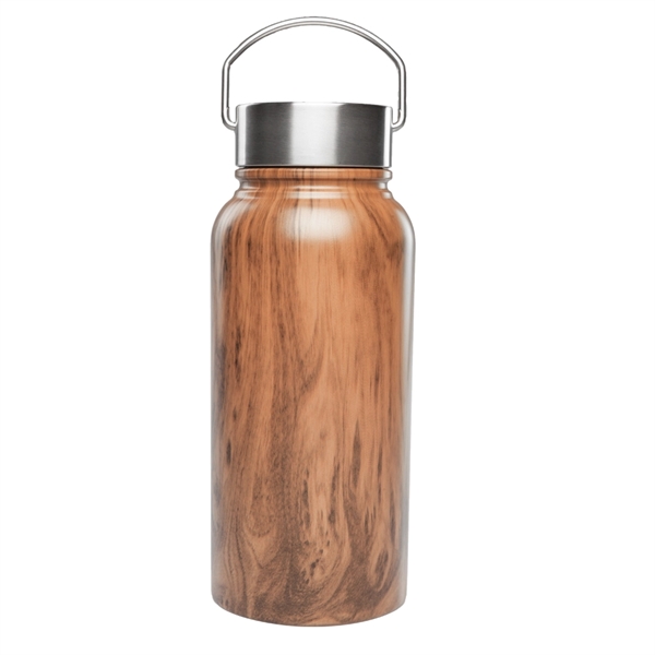 30 oz. Large Wood Coated Stainless Steel Water Bottles - Image 2