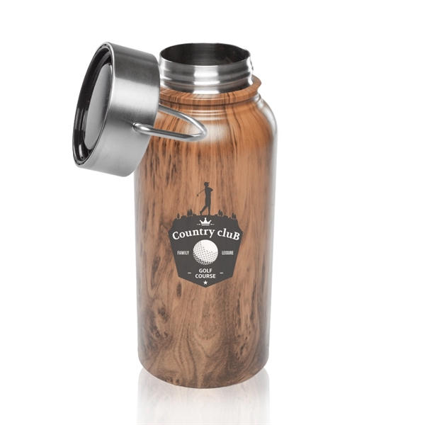 30 oz. Large Wood Coated Stainless Steel Water Bottles - Image 4