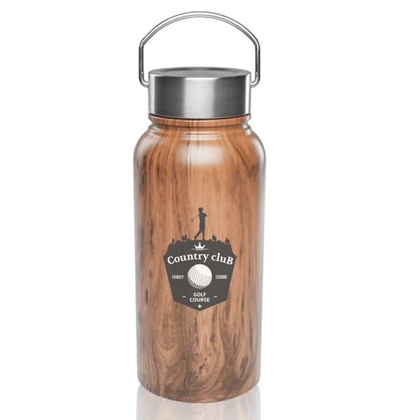 30 oz. Large Wood Coated Stainless Steel Water Bottles - Image 5