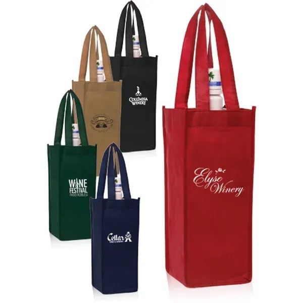 Non-Woven Vineyard One Bottle Wine Bags - Image 1