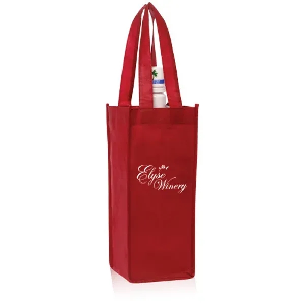 Non-Woven Vineyard One Bottle Wine Bags - Image 3