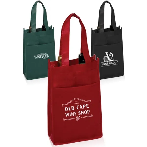 Non-Woven Vineyard Two Bottle Wine Bags - Image 1