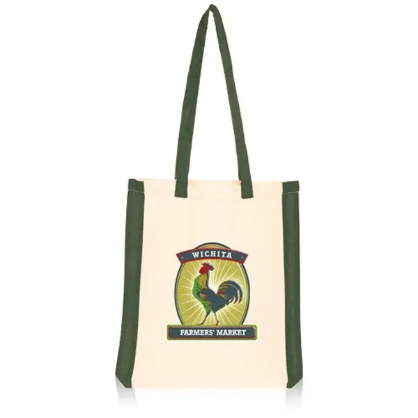 Side Stripes Cotton Tote Bags - Image 2