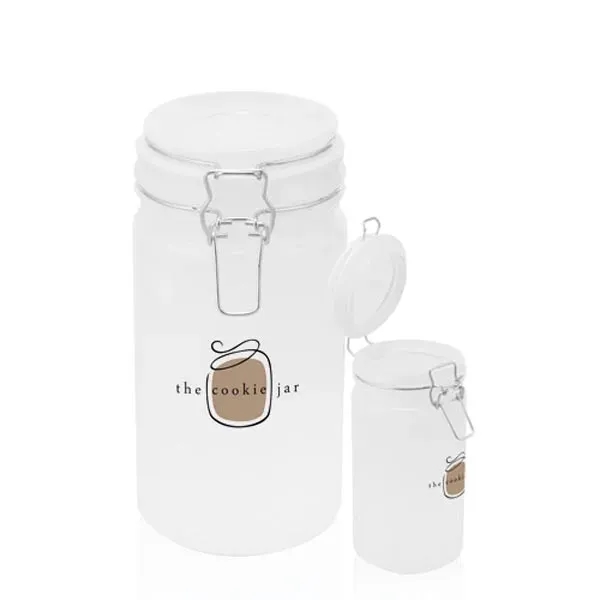 34 oz. Boswell Frosted Glass Storage Jars - Image 1