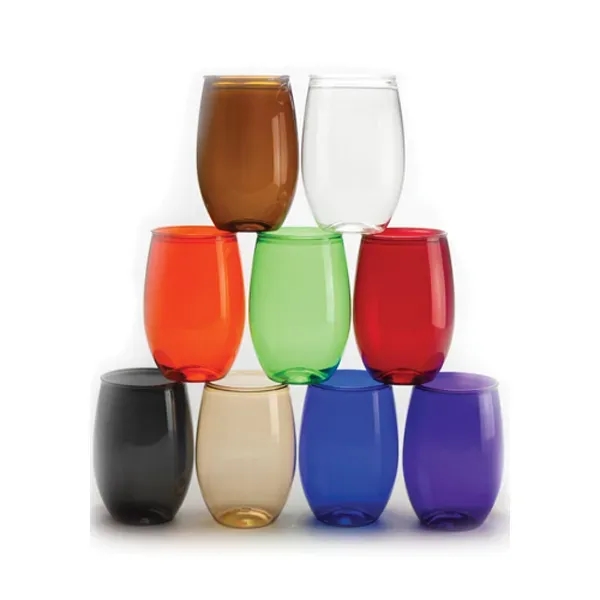 16 oz. Plastic Stemless Wine Glasses - Image 2