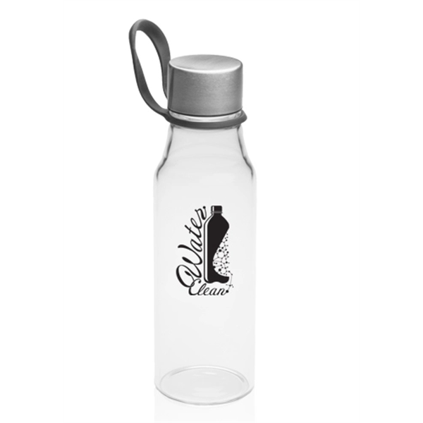 17 oz. Glass Water Bottles with Carrying Strap - Image 2