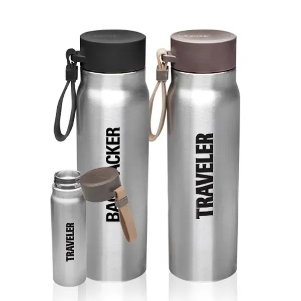 17 oz. Vacuum Insulated Water Bottle/Carrying Strap - Image 1