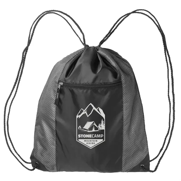 Zipper Pocket Drawstring Backpacks - Image 2