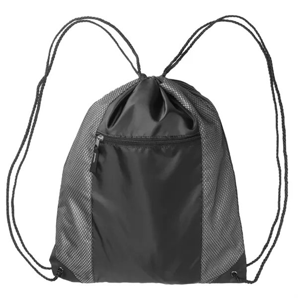 Zipper Pocket Drawstring Backpacks - Image 7
