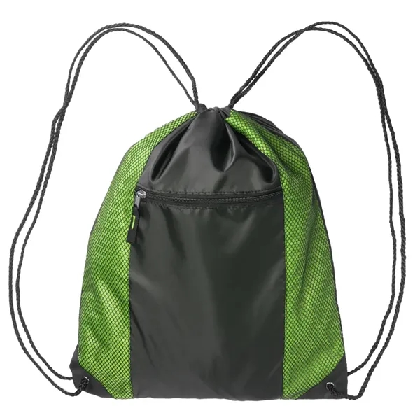 Zipper Pocket Drawstring Backpacks - Image 8