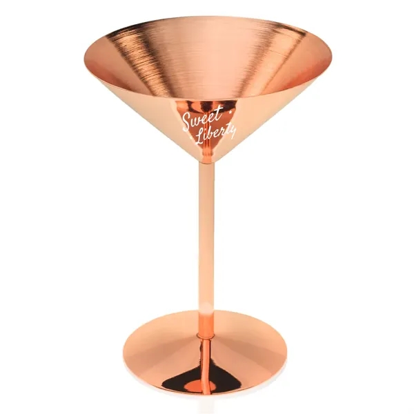 8 oz. Copper Coated Martini Glasses - Image 1
