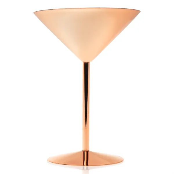 8 oz. Copper Coated Martini Glasses - Image 2