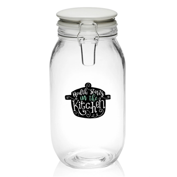 51 oz. Elrow Clip Top Glass Storage Jars - Image 1