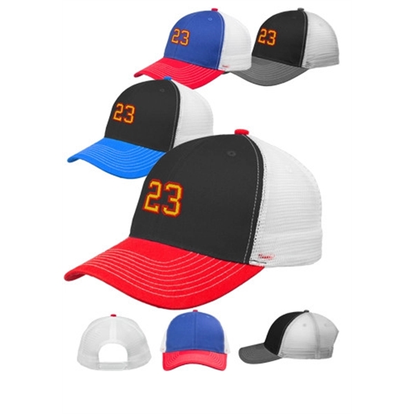 Cameron Snap Back Tri-Color Baseball Cap - Image 1