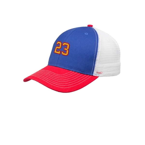 Cameron Snap Back Tri-Color Baseball Cap - Image 4