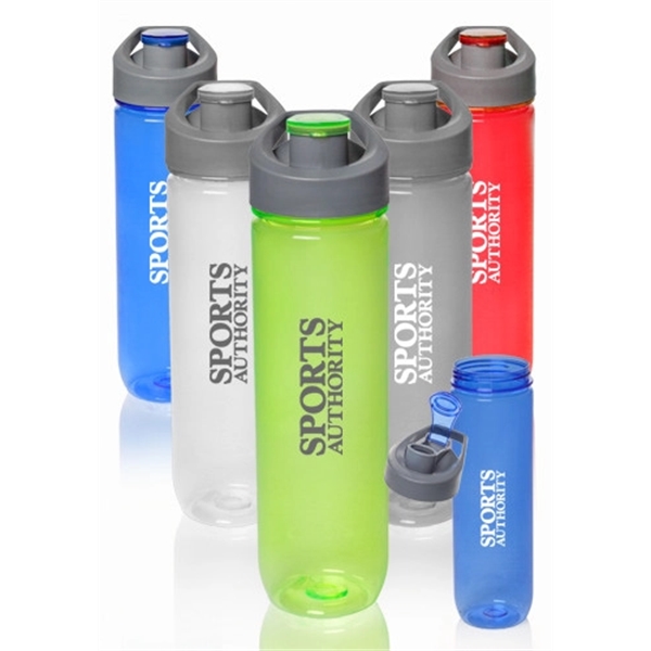 28 oz. Clear Plastic Sports Bottle - Image 1