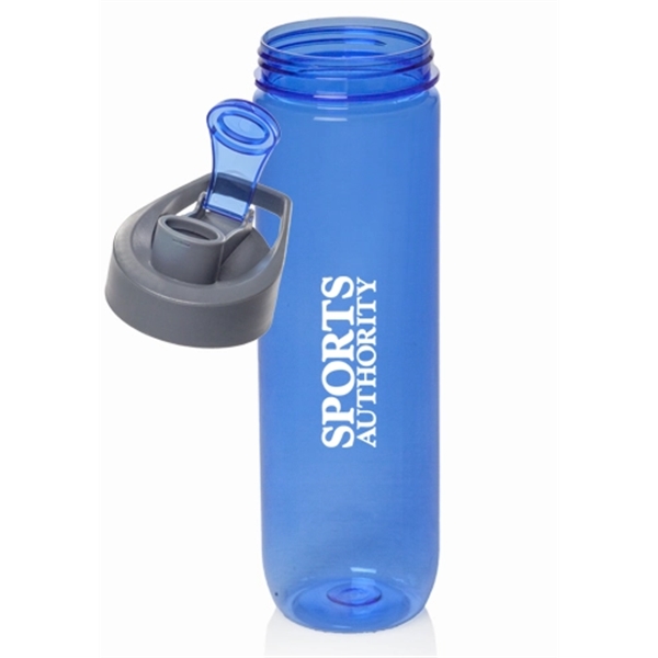 28 oz. Clear Plastic Sports Bottle - Image 2