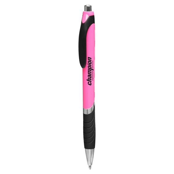 Bright Colors Rubber Grip Ballpoint Pen - Image 28