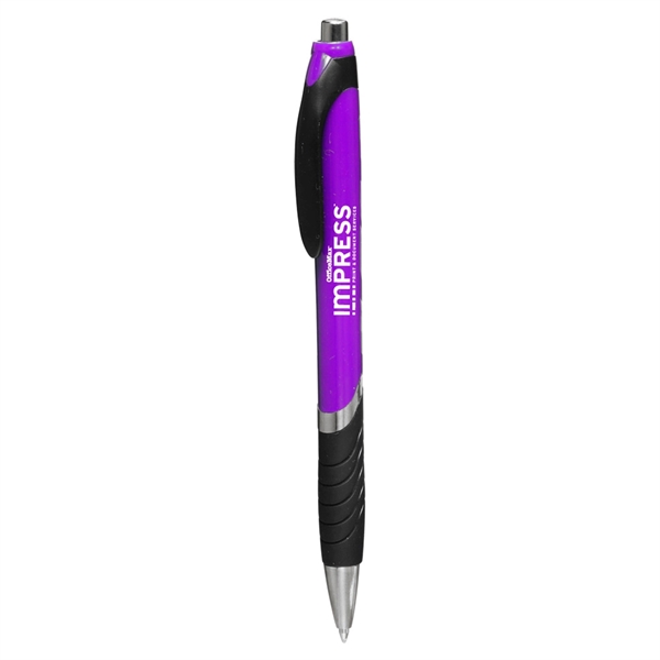 Bright Colors Rubber Grip Ballpoint Pen - Image 29