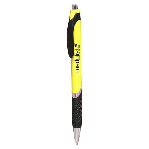 Bright Colors Rubber Grip Ballpoint Pen - Image 32