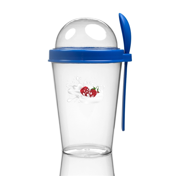 13.5 oz Snack-To-Go Cup with Lid and Spoon - Image 2