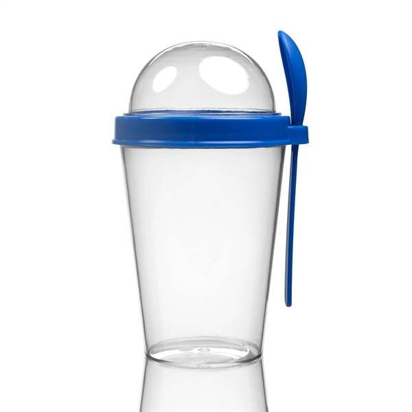 13.5 oz Snack-To-Go Cup with Lid and Spoon - Image 4
