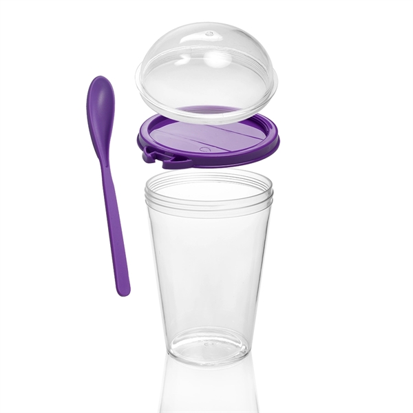 13.5 oz Snack-To-Go Cup with Lid and Spoon - Image 14