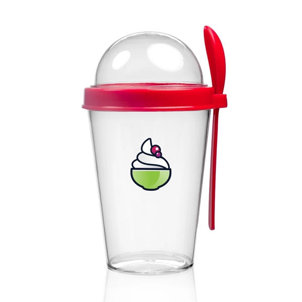 13.5 oz Snack-To-Go Cup with Lid and Spoon - Image 17